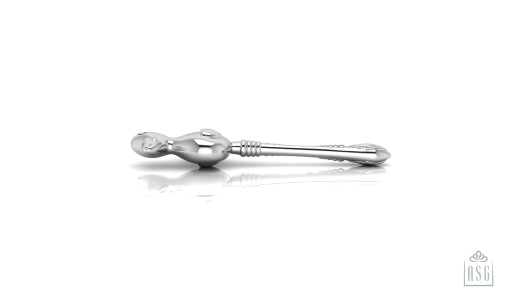 Sterling Silver Duck Baby Rattle