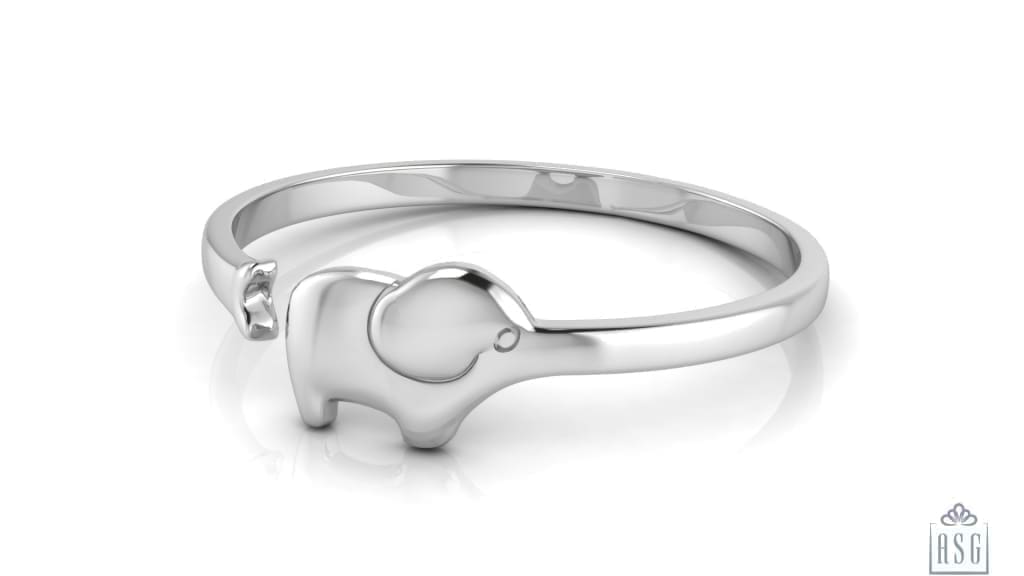 Sterling Silver Elephant Baby Cuff Kada