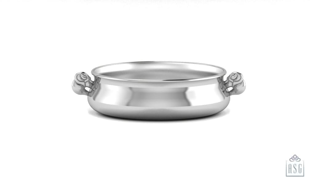 Sterling Silver Dinner Set for Baby and Child - Elephant Feeding Set