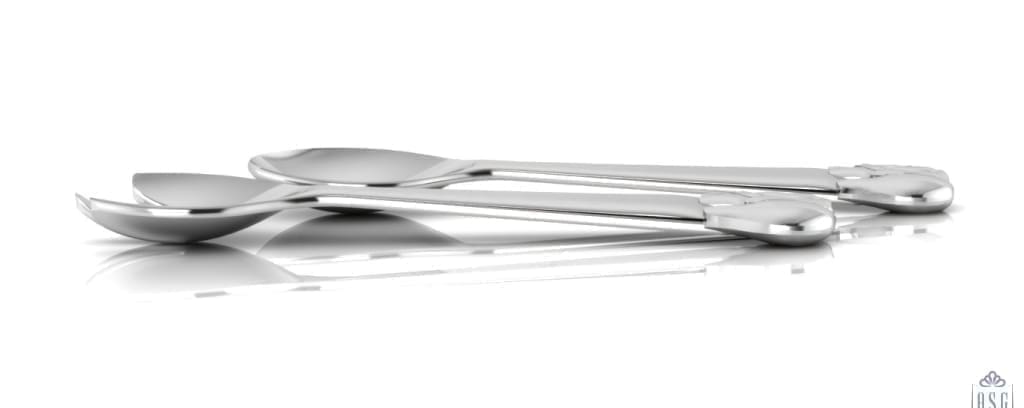 Sterling Silver Baby Spoon & Fork Set - The Elephant Set