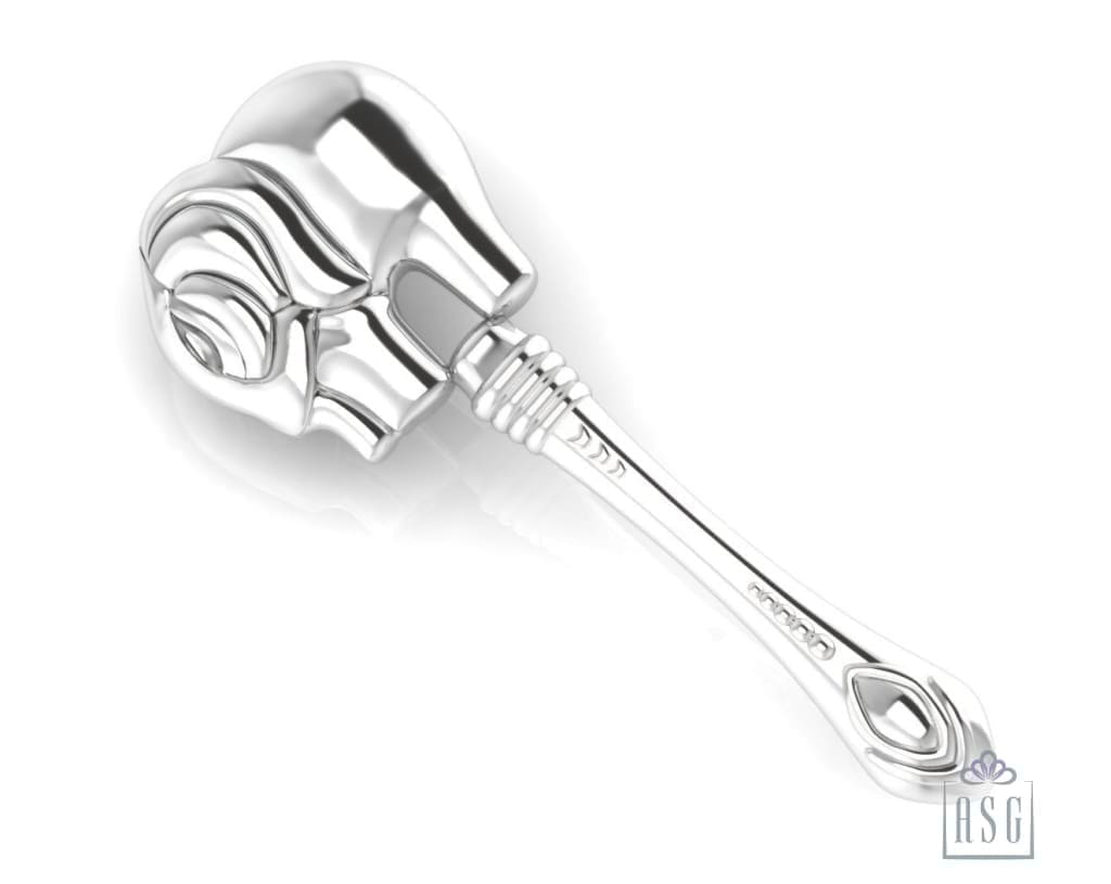 Sterling Silver Elephant Rattle for Baby