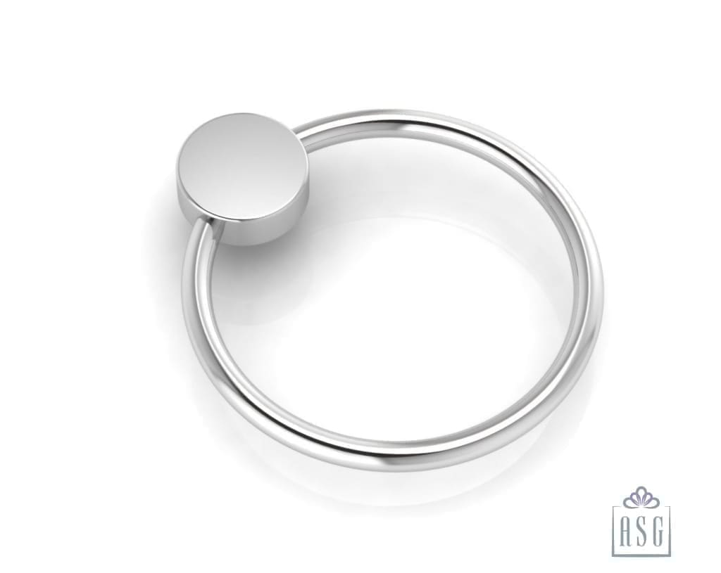 Sterling Silver Rattle - Flat Ring Baby Teether