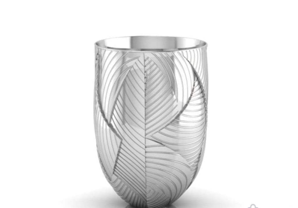 Sterling Silver Glass - Fluttering Leaves