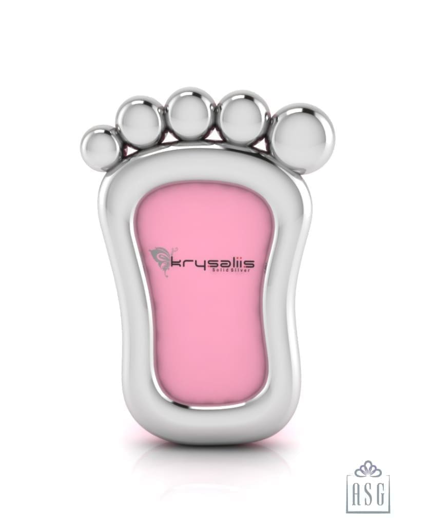 Silver Plated Foot Photo Frame for Baby and Kids
