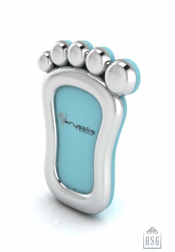 Silver Plated Foot Photo Frame for Baby and Kids
