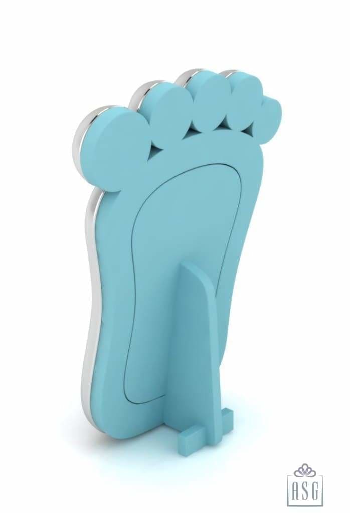 Silver Plated Foot Photo Frame for Baby and Kids