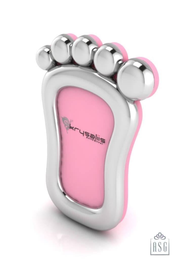 Silver Plated Foot Photo Frame for Baby and Kids