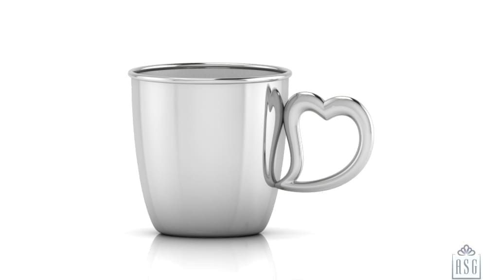 Sterling Silver Dinner Set for Baby and Child - Hearts Feeding Set