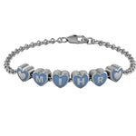 Sterling Silver Heart Babykubes Loose Bracelet For Baby & Child Blue / 4 Babykubes Bracelets