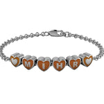 Sterling Silver Heart Babykubes Loose Bracelet For Baby & Child Orange / 4 Babykubes Bracelets