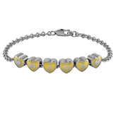 Sterling Silver Heart Babykubes Loose Bracelet For Baby & Child Yellow / 4 Babykubes Bracelets