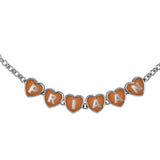 Sterling Silver Heart Babykubes Necklace For Baby & Child Orange / 9 Babykubes Kids Necklaces