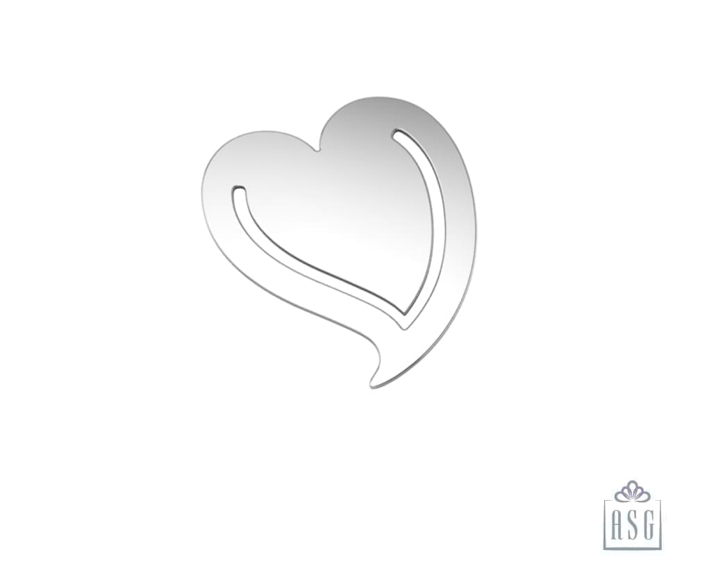 Sterling Silver Heart Bookmark
