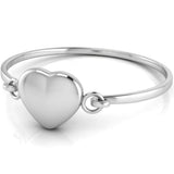 Sterling Silver Baby Bracelet Kada with Heart for engraving