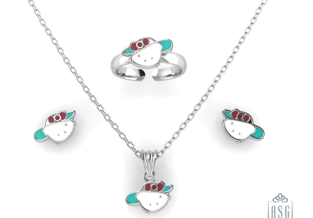 Sterling Silver Hello Kitty Baby Jewellery Set