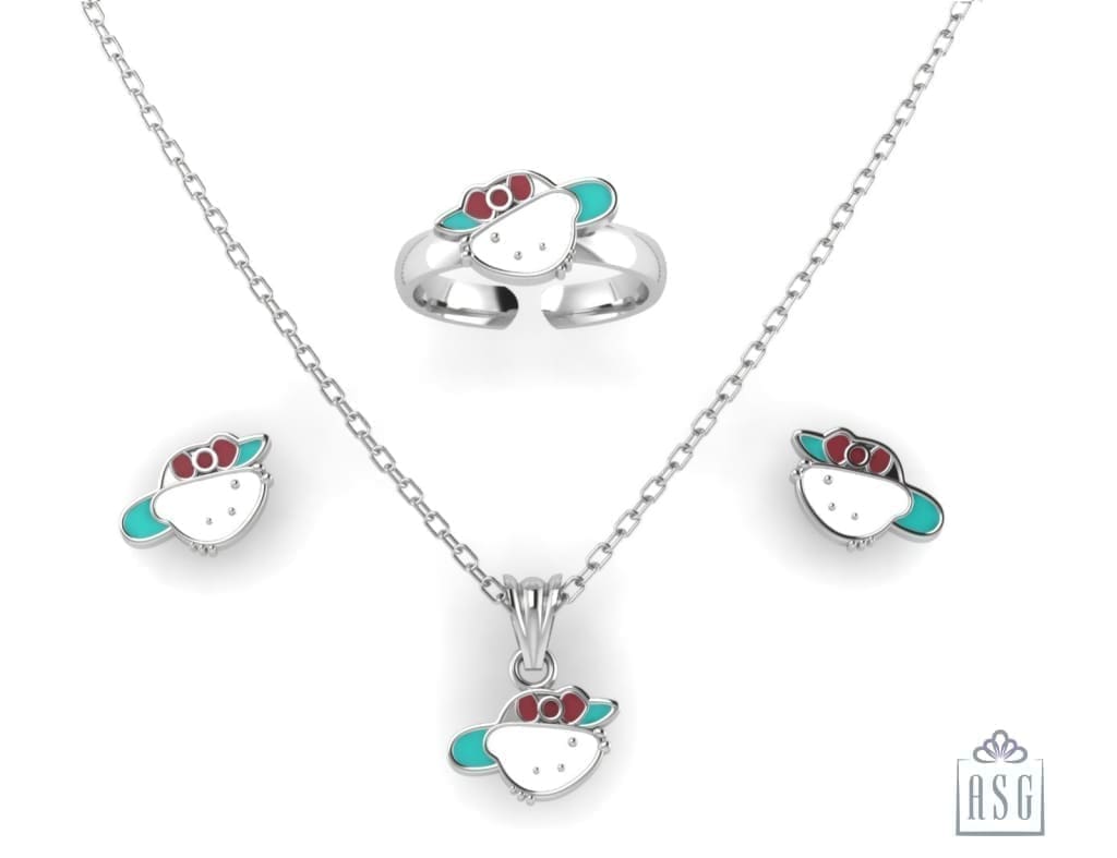 Sterling Silver Hello Kitty Baby Jewellery Set