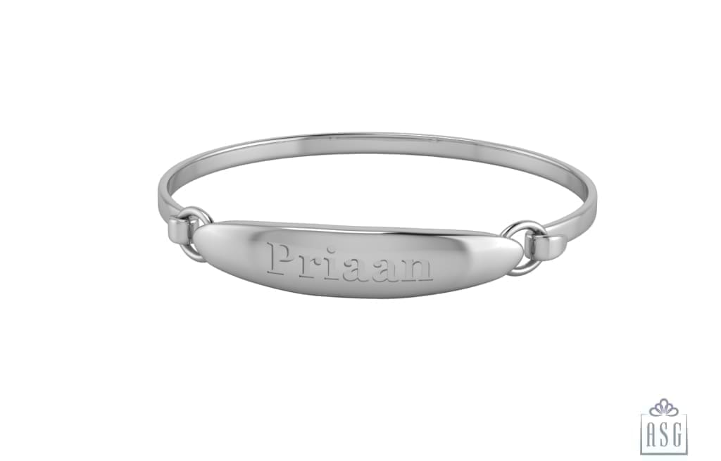 Sterling Silver ID Baby Bracelet Kada