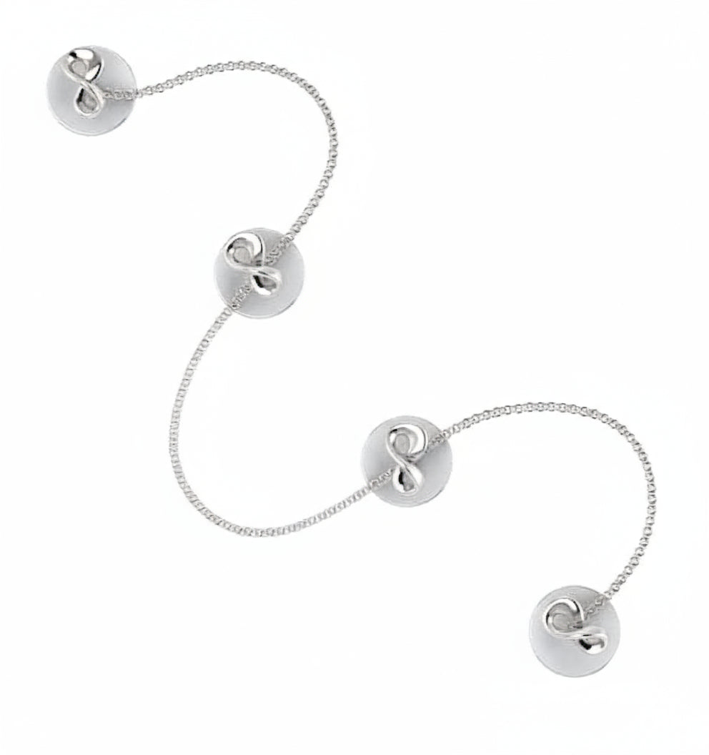 Sterling Silver Kurta Buttons for Men - Infinity