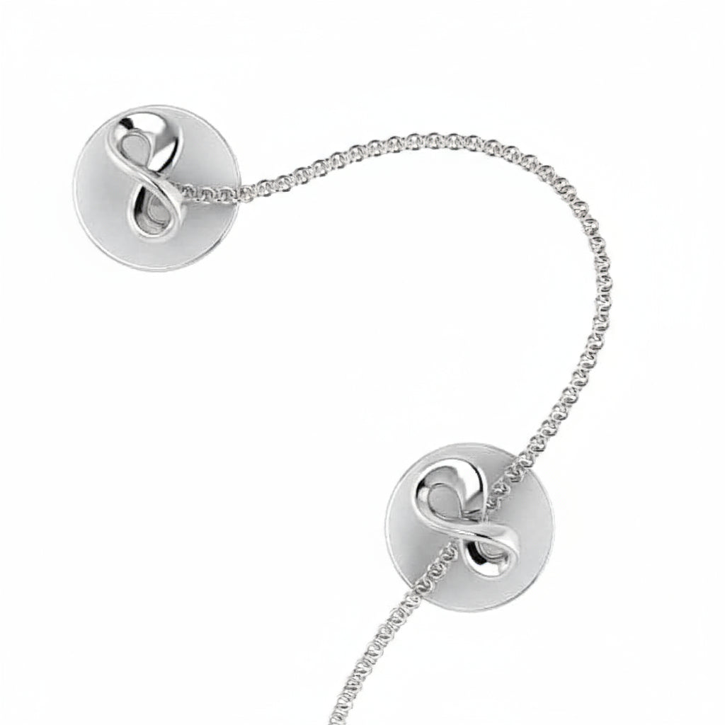 Sterling Silver Kurta Buttons for Men - Infinity