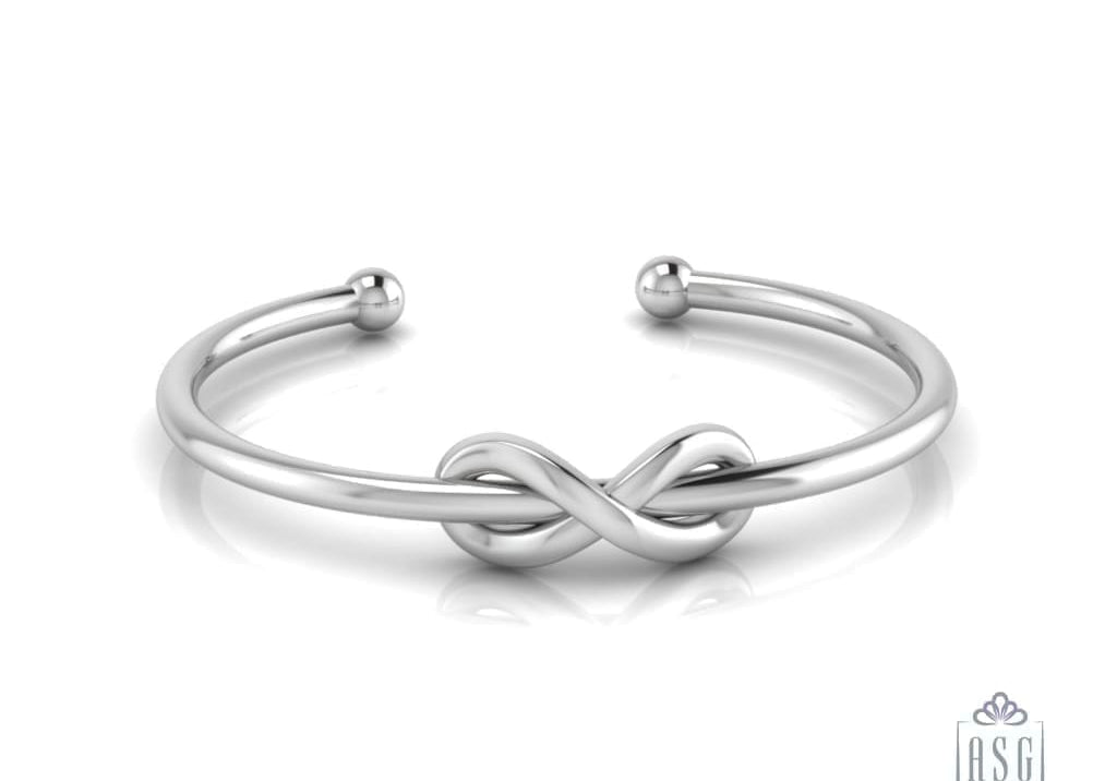 Sterling Silver Baby Cuff Kada Knot design