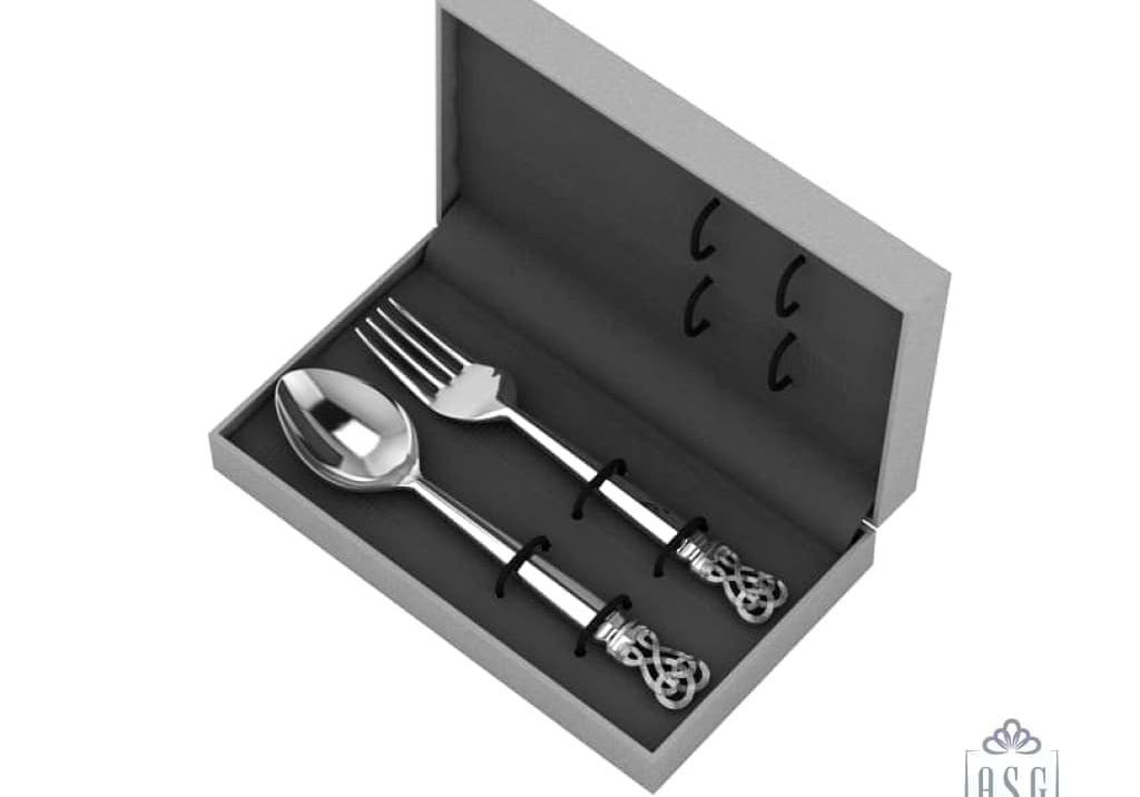 Sterling Silver Dinner Spoon & Fork Set - The Le Noue Collection