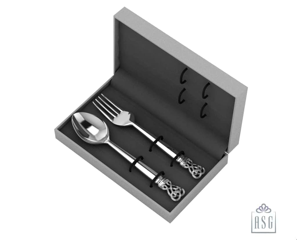 Sterling Silver Dinner Spoon & Fork Set - The Le Noue Collection