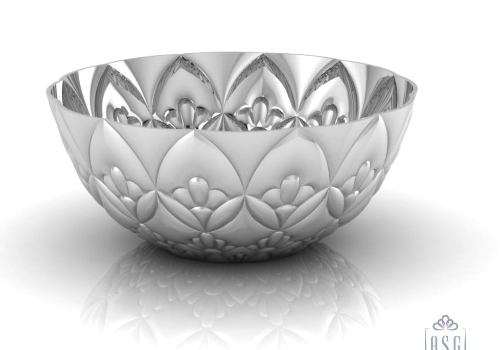 Sterling Silver Bowl - Lotus Full Bloom