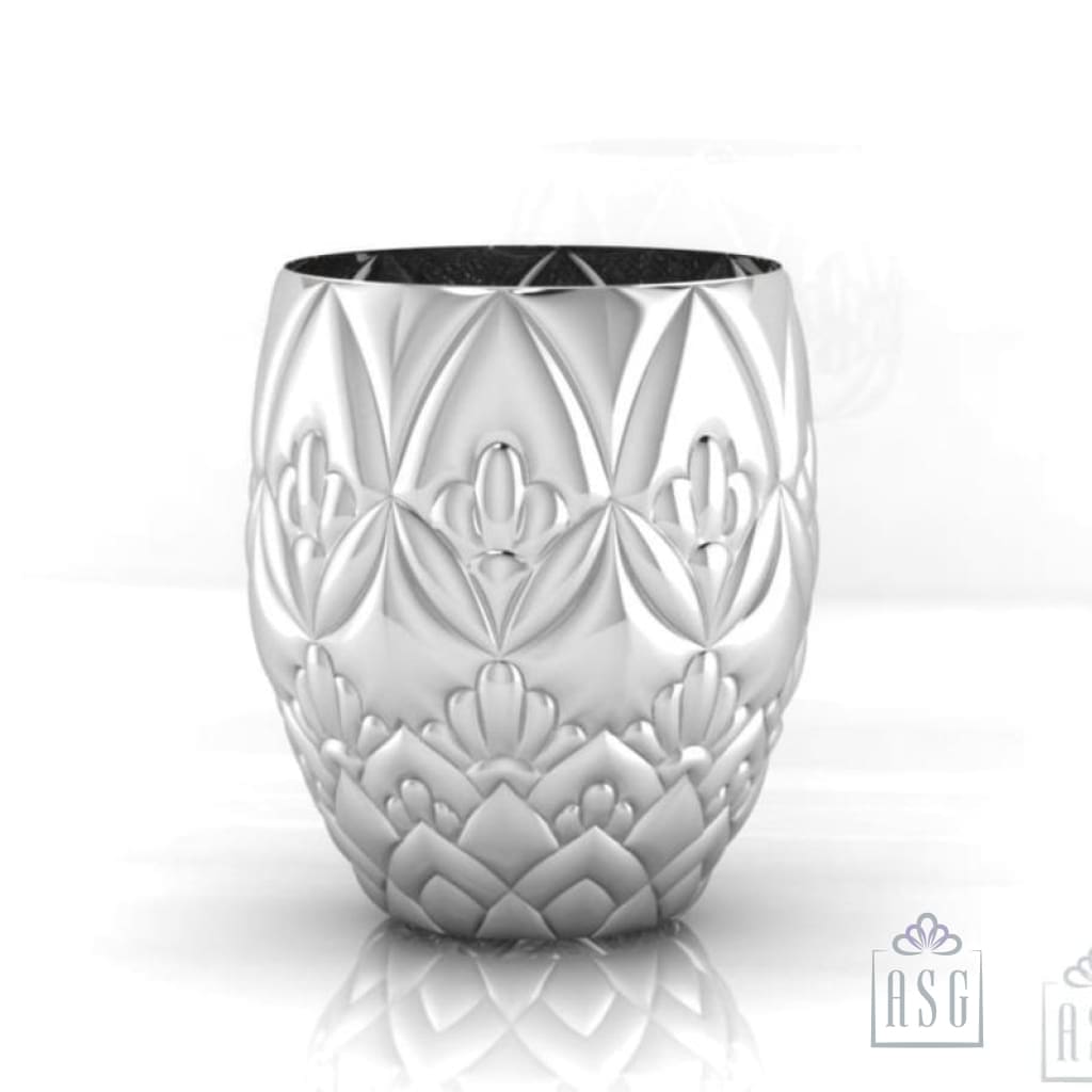 Sterling Silver Glass - Lotus Full Bloom