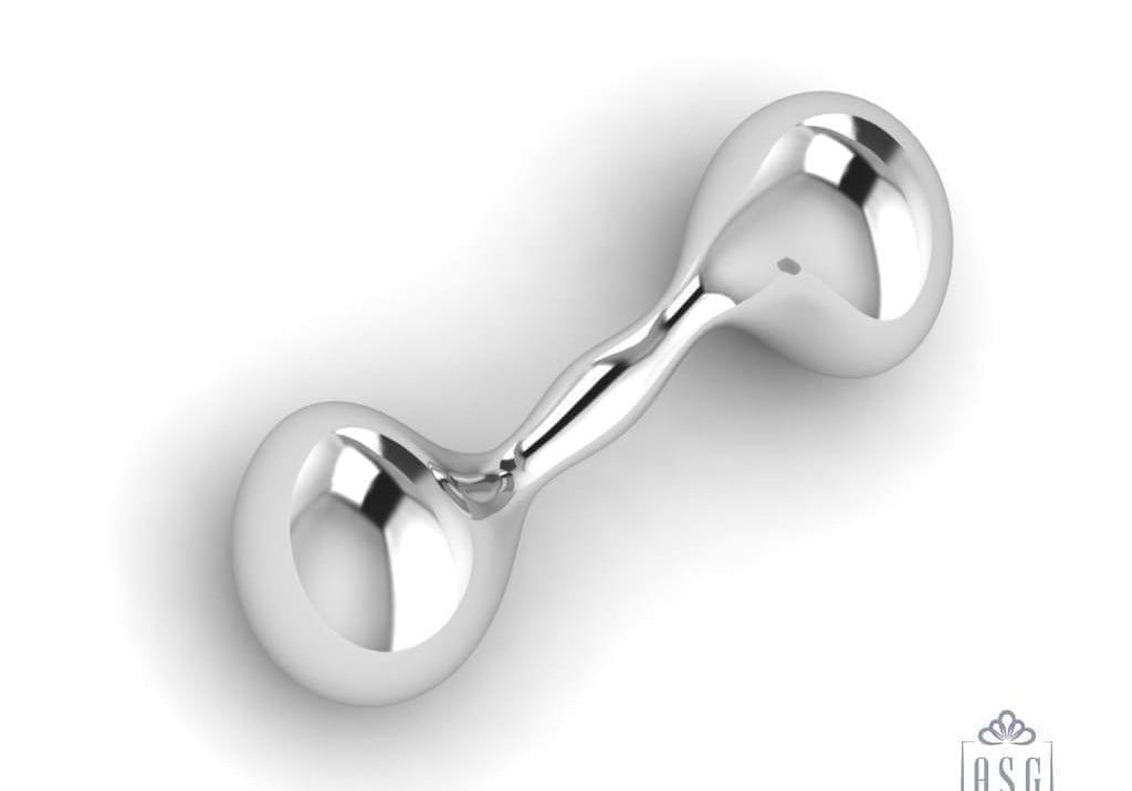 Sterling Silver New Generation Dumbbell Rattle