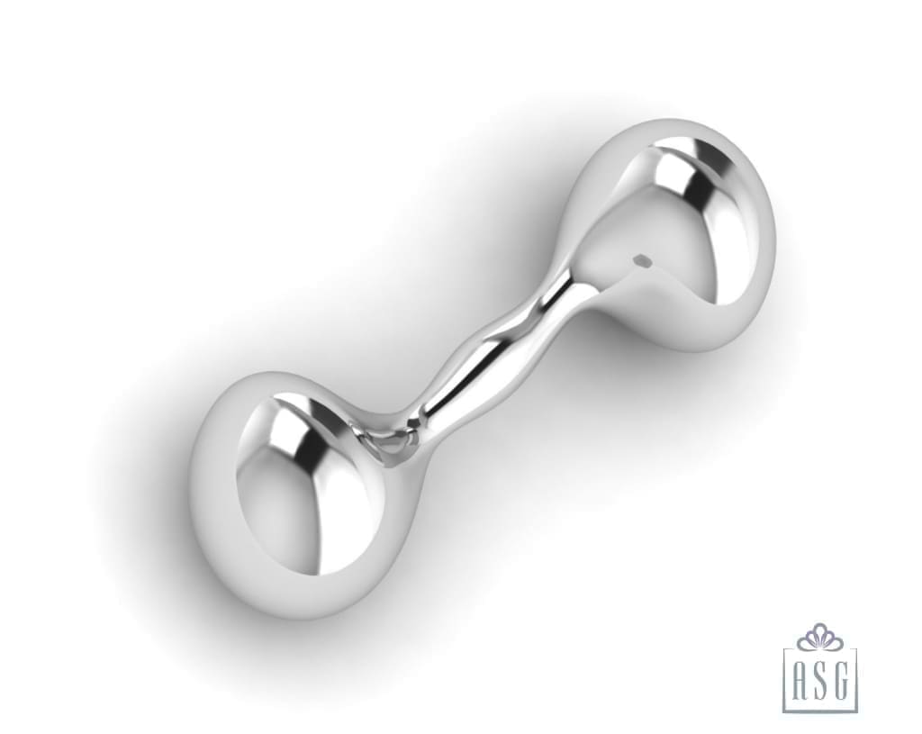 Sterling Silver New Generation Dumbbell Rattle