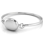 Sterling Silver Baby Bracelet Kada with Oval ID centre