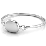 Sterling Silver Baby Bracelet Kada with Oval ID centre