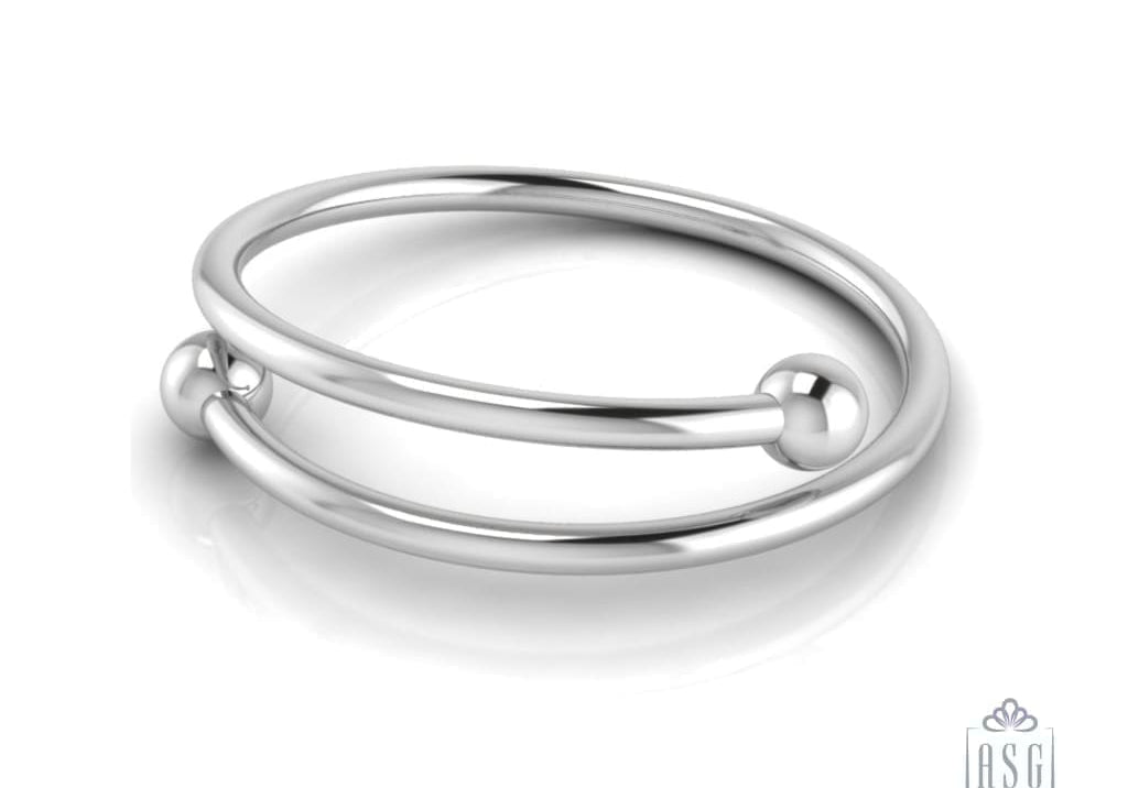 Sterling Silver Baby Cuff Kada overlap design