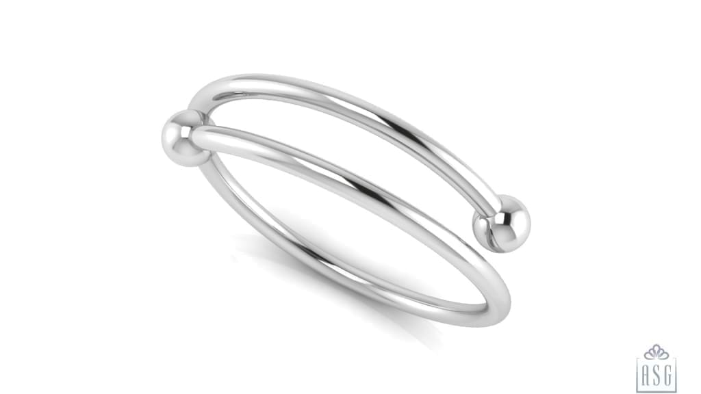 Sterling Silver Baby Cuff Kada overlap design