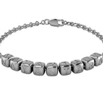 Sterling Silver Personalised Dice Cubes Name Bracelet For Women & Girls / 6 Bracelets And