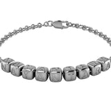 Sterling Silver Personalised Dice Cubes Name Bracelet For Women & Girls / 6 Bracelets And