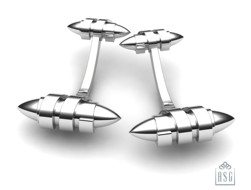 Sterling Silver Scroll Cufflinks