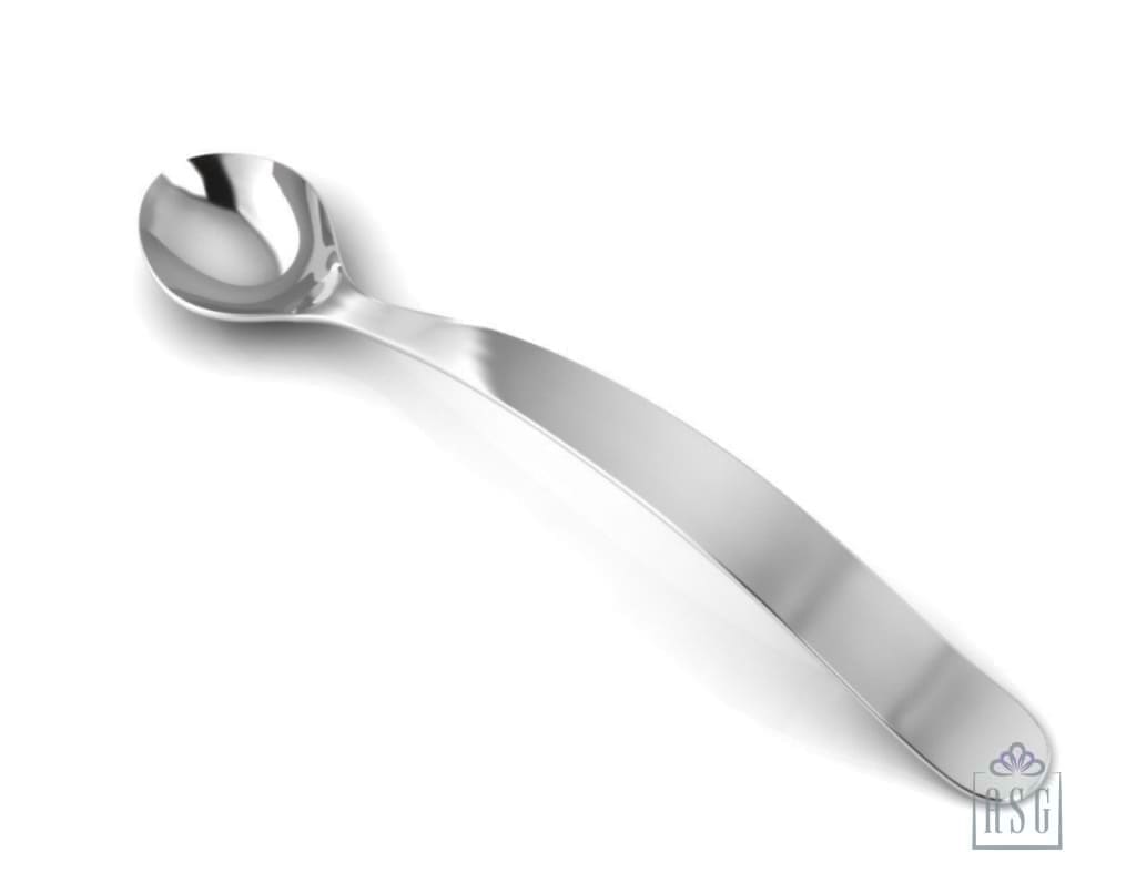 Sterling Silver Spoon for Baby and Child - Plain curved