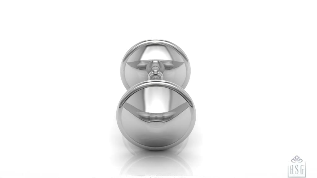 Sterling Silver Plain Dumbbell Baby Rattle
