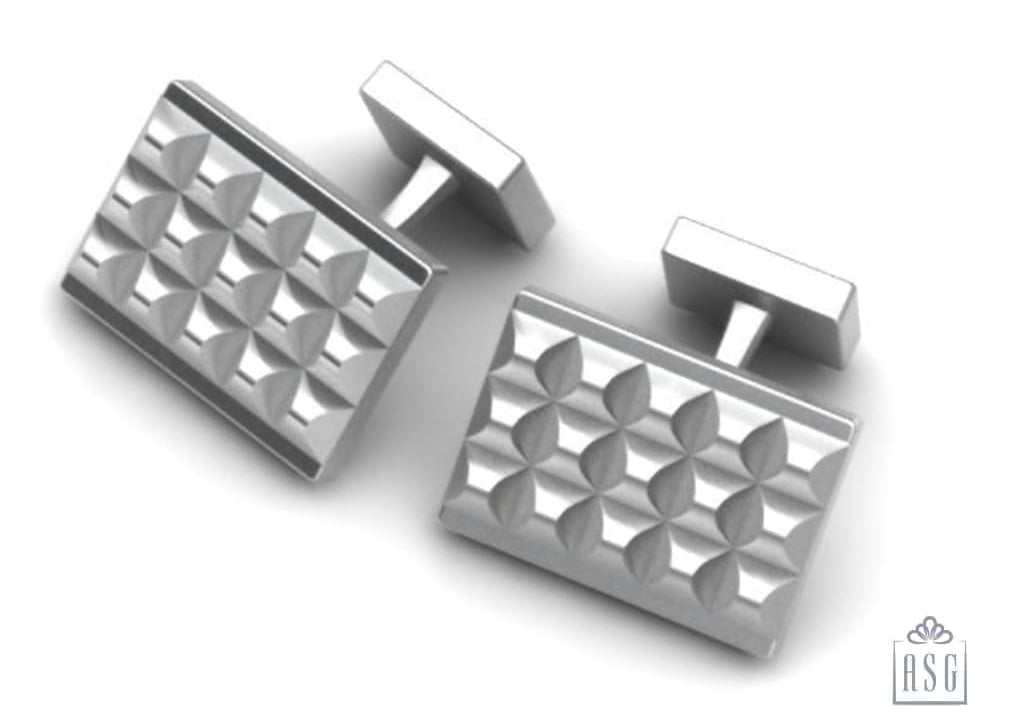 Sterling Silver Cufflinks - Pyramids