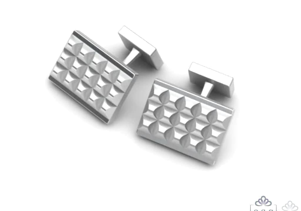 Sterling Silver Cufflinks - Pyramids