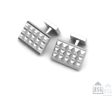 Sterling Silver Cufflinks - Pyramids
