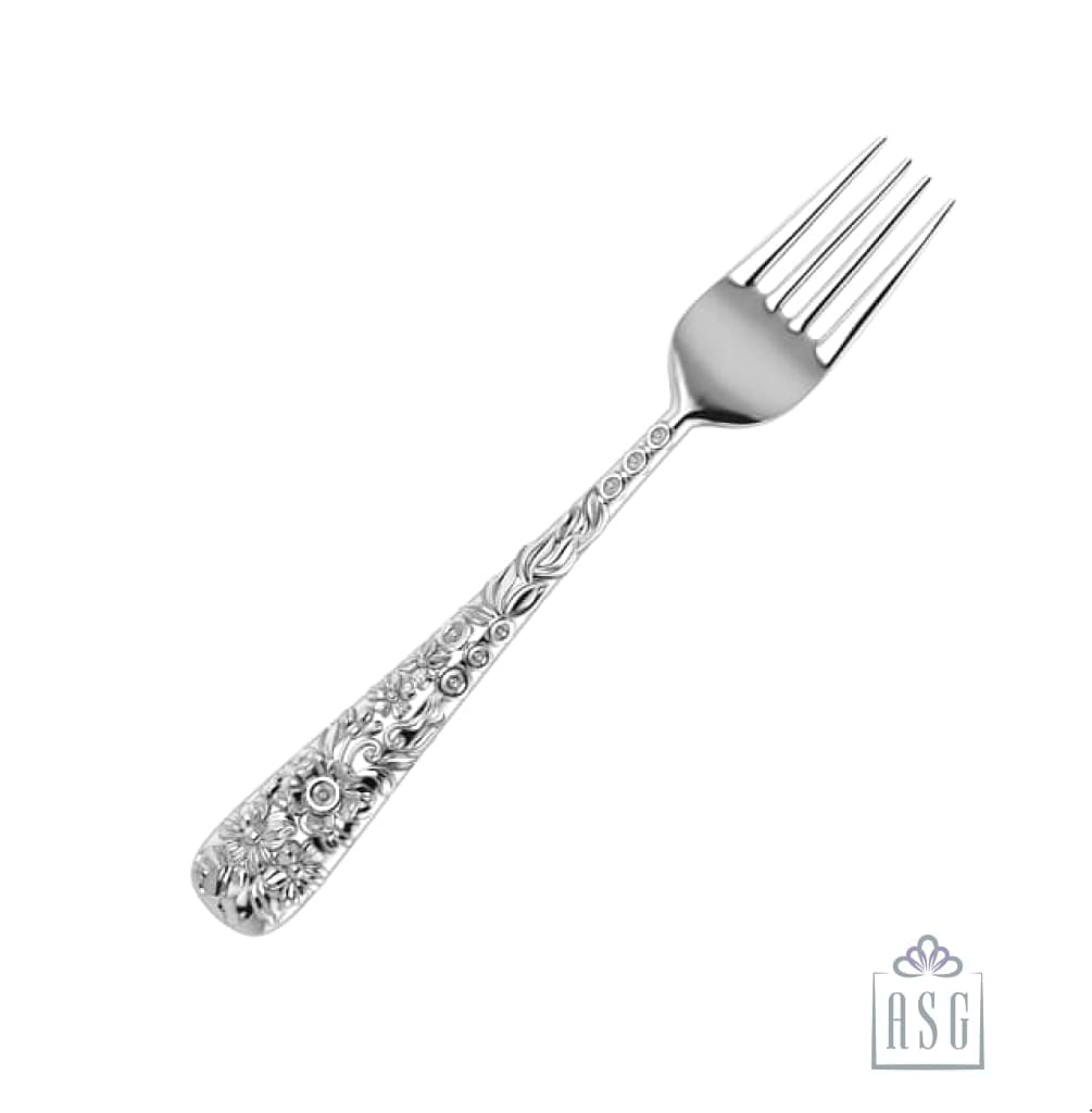 Sterling Silver Dinner Spoon & Fork Set - The Rosa Collection
