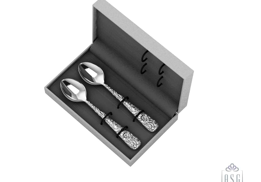 Sterling Silver Tea Spoon Set - The Rosa Collection