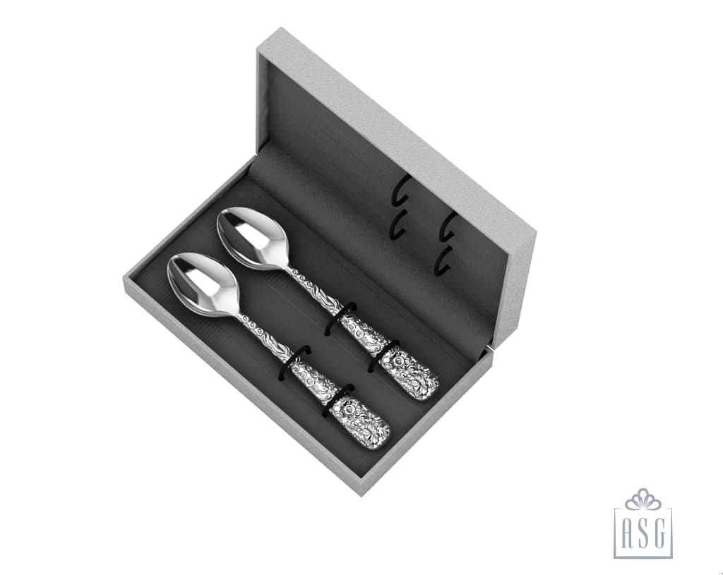 Sterling Silver Tea Spoon Set - The Rosa Collection