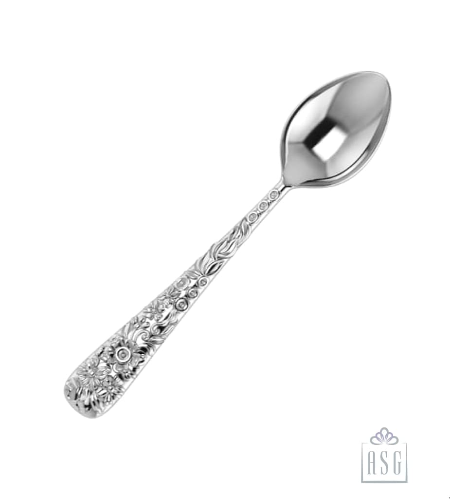 Sterling Silver Tea Spoon Set - The Rosa Collection
