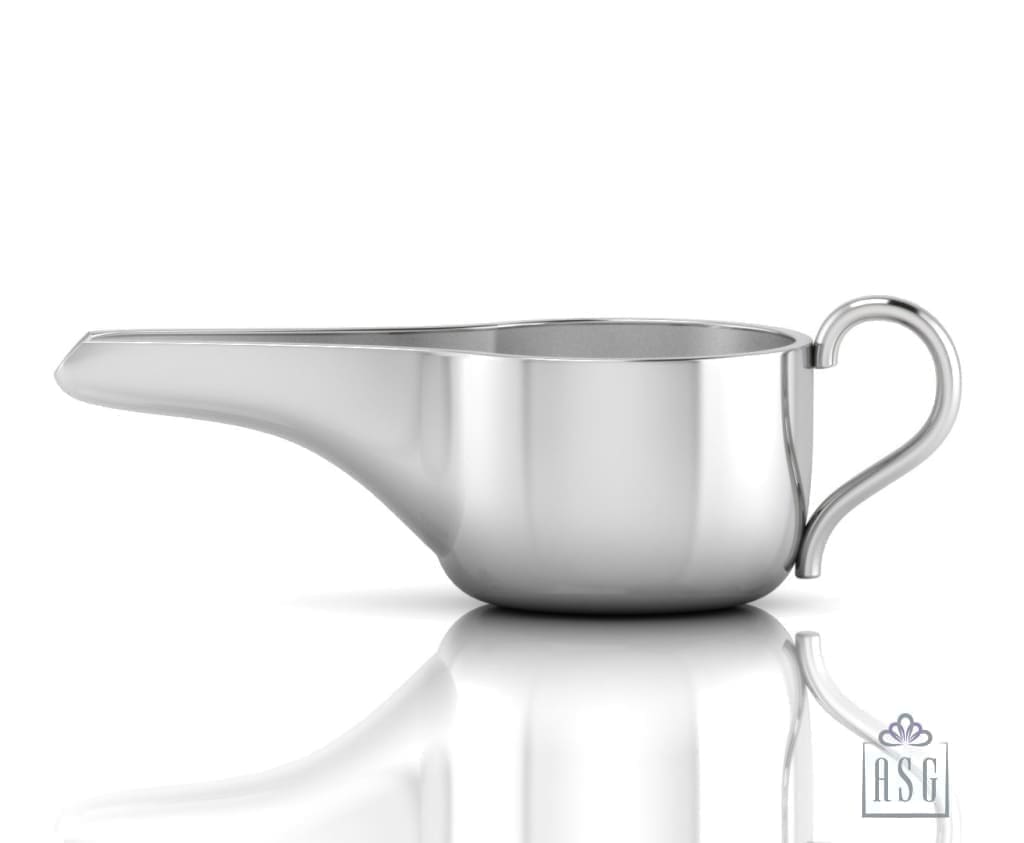 Sterling Silver Baby Feeder - Round Medicine Porringer with a Plain Handle