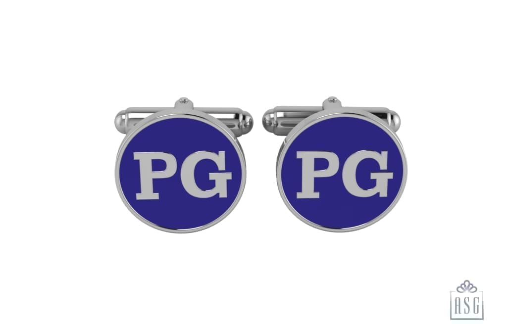 Personalised Sterling Silver Cufflinks Round For Men