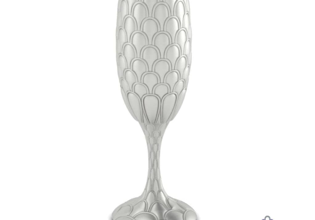 Sterling Silver Scallop Wine Glass