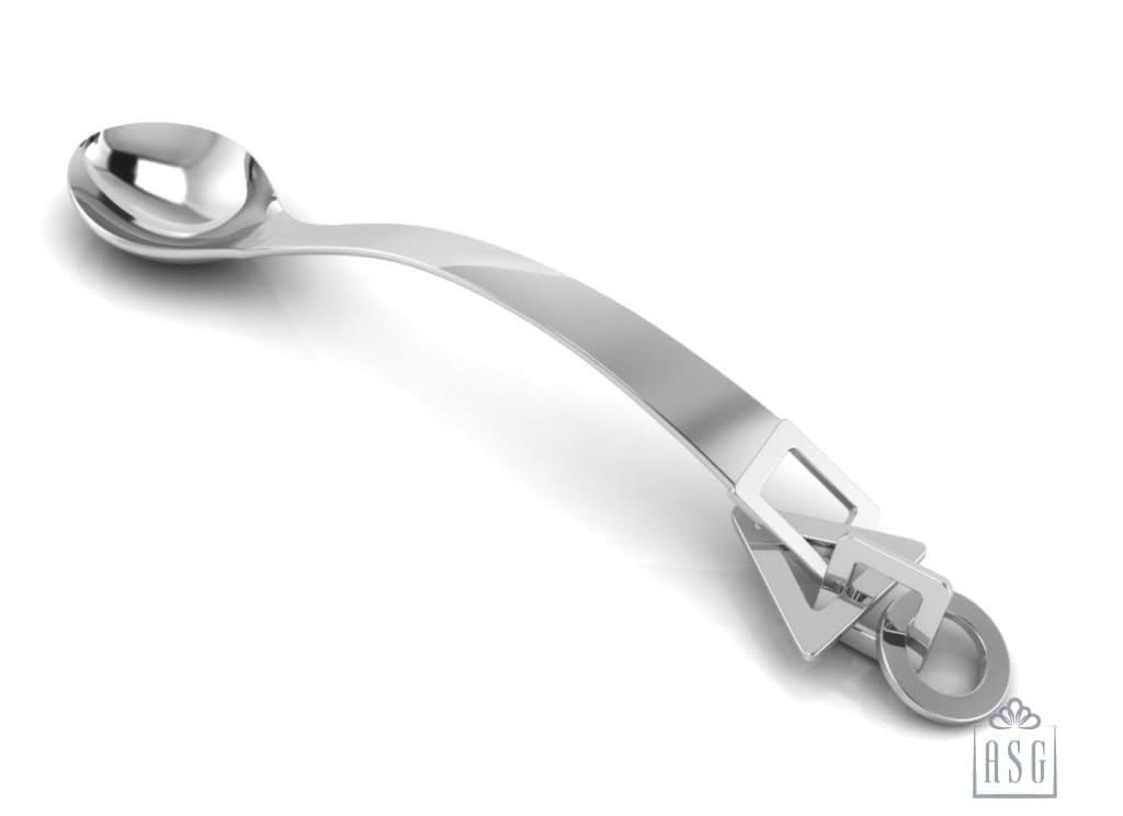 Sterling Silver Spoon for Baby and Child - Shapes charms